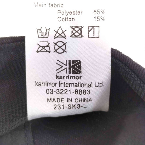 カリマー Karrimor logo cap ロゴ キャップ メンズ ONE SIZE